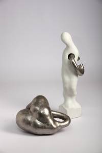 Klein&#039;s heart, 2018, stoneware, glaze, platinum, 1250 C
