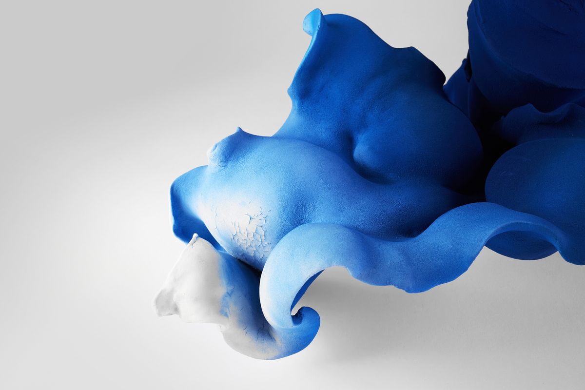 Blue (4)Velvet, stoneware stains 1230C,50x38x50